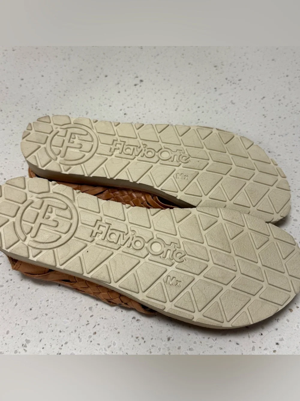Women’s Braided Leather Sandals in Tan